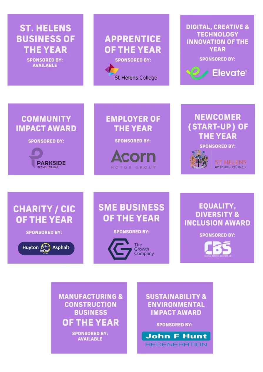 St.Helens Borough Business Awards 2026 Event Sponsors