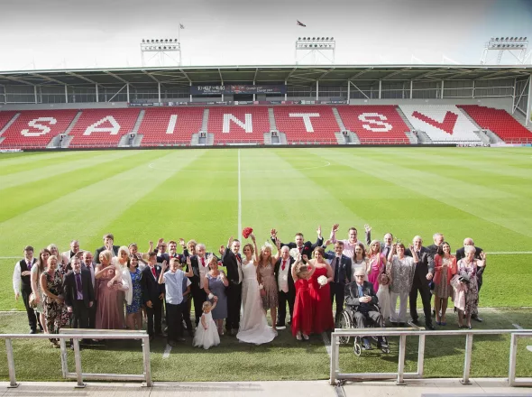 Stadium Wedding Venue In St Helens - BrewDog Stadium. sam sanders photography