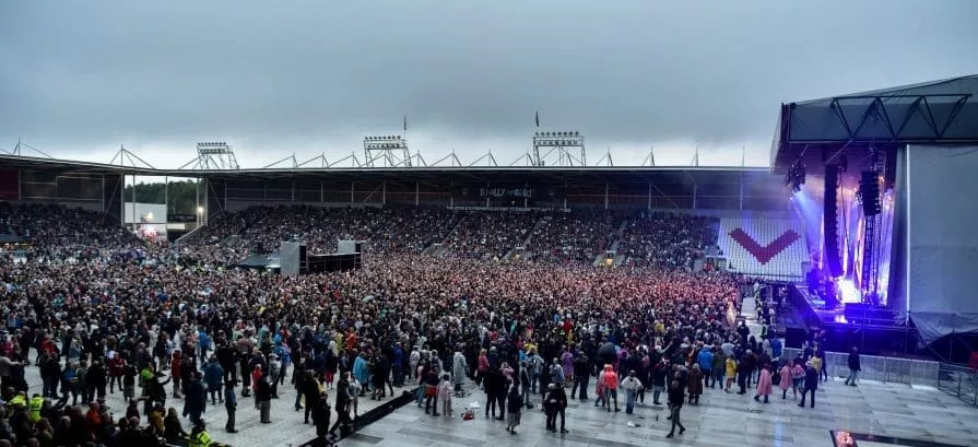 crowd of people in stadium